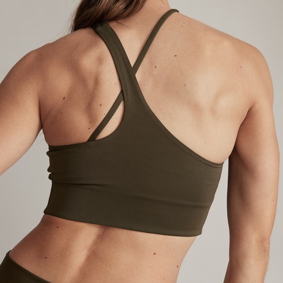 NWT H&M MOVE Asymmetrical Olive Green Women's Top - Picture 5 of 8